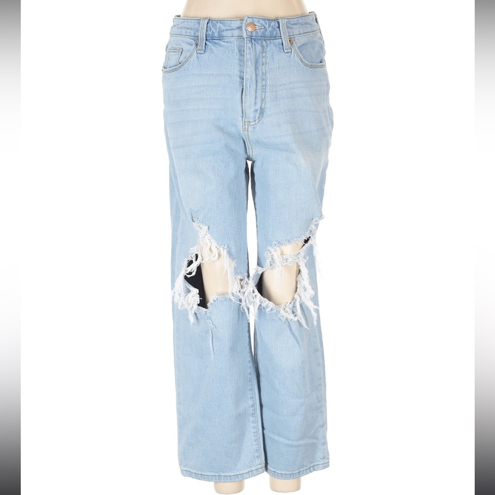 Light Blue Distressed Women's Jeans